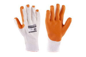 Rukavice SLIPPER 11" bielo-oranžové